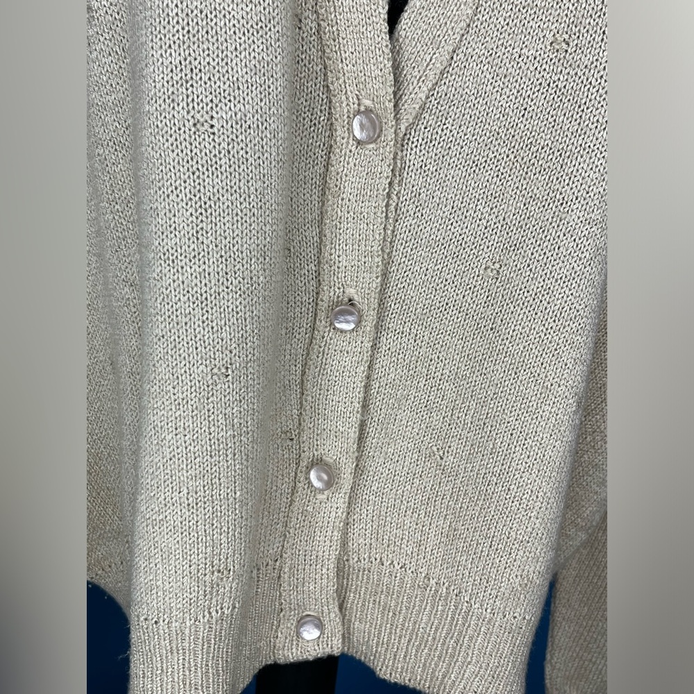Vintage Jaclyn Smith knit cardigan grandma sweater small grannycore cottagecore - Picture 2 of 10